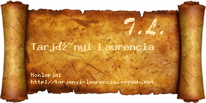 Tarjányi Laurencia névjegykártya